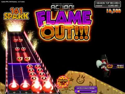 Audition Guitar Custom - MOCOZI - This is Love Lv.4 Crazy 100bpm with Flame Out