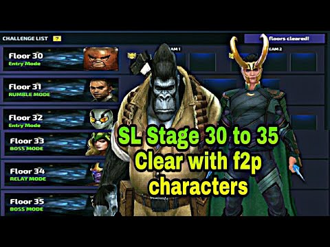How To Clear Shadowland 30 to 35 With F2P  Characters - Marvel Future Fight