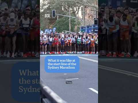 Here's what it looked like at the start line of the Sydney Marathon | ABC News
