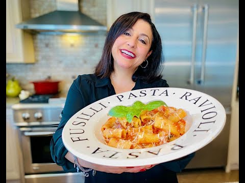 Rigatoni Pasta with a Spicy San Marzano Tomato Sauce @UhadmeatKitchen