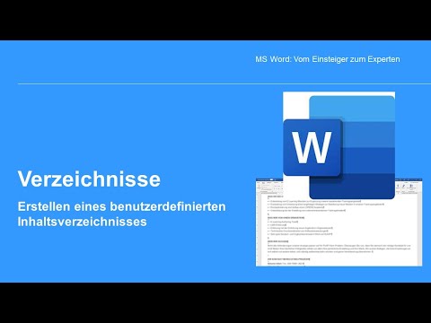 MS Word - Erstellen eines benutzerdefinierten Inhaltsverzeichnis