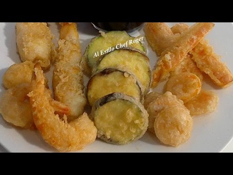 como hacer tempura, CAMARONES TEMPURA, Receta # 368, Tempura de verduras