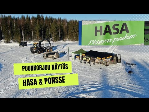 HASAn ja PONSSEn puunkorjuu näytös vieremällä