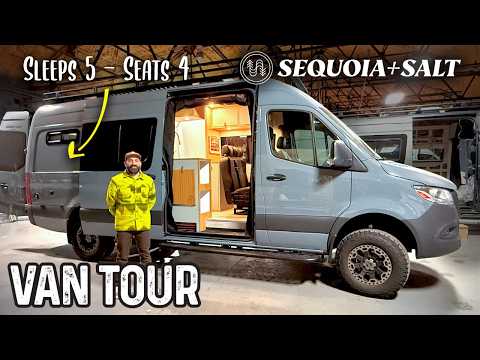 You WON'T BELIEVE How This Sprinter Van Sleeps 5! (🤯 Full Tour + Elevator Bed)