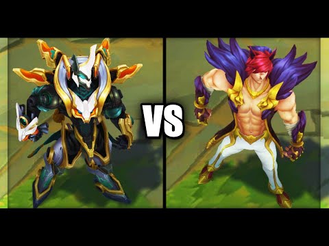 Mecha Kingdoms Sett vs Classic Sett Skins Comparison (League of Legends)