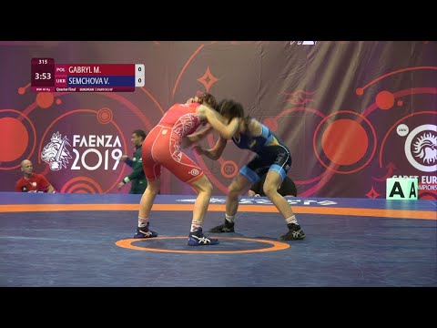 1/4 WW - 40 kg: M. GABRYL (POL) v. V. SEMCHOVA (UKR)