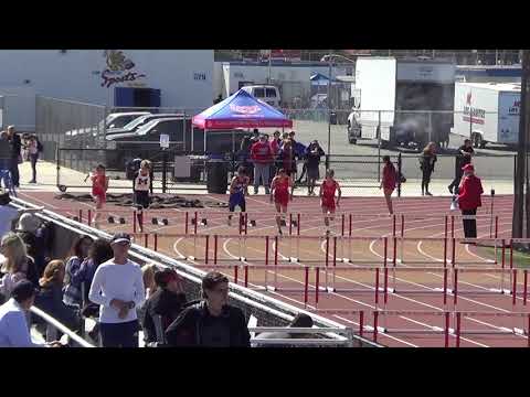 JVB & VarB 110m Hurdles vs Marina 4-12-18 - Los Alamitos Boys