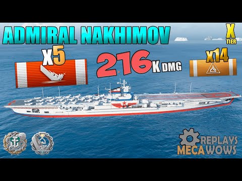 AirCraft Carrier Admiral Nakhimov 5 Kills | World of Warships