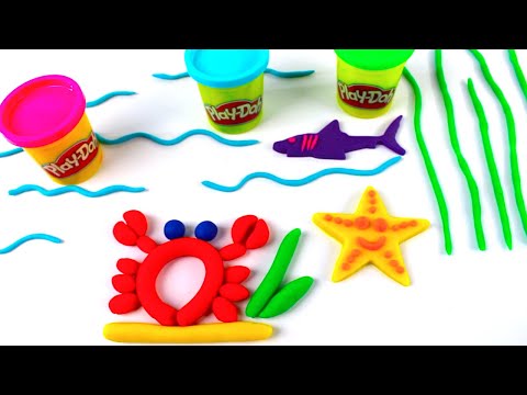 Create and Learn Sea Animals with Play Doh | Preschool Toddler Learning Video