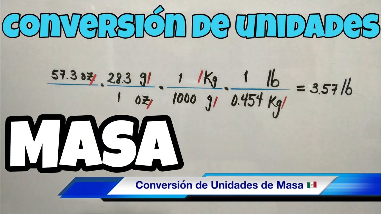 Conversión de Unidades de MASA (gramos, kilogramos, libras, onzas)