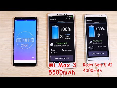 Xiaomi Mi Max 3 vs Redmi Note 5 AI - Full Battery test with Pubg
