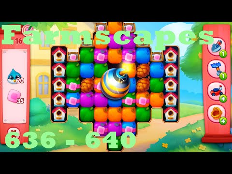 Farmscapes Level 636 - 640 HD Gameplay Walkthrough |  3 - match game | android | ios | pc | app
