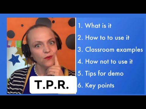 Online Teaching, ESL Strategy 4 of 9 : T.P.R. Total Physical Response - Teacher Marie