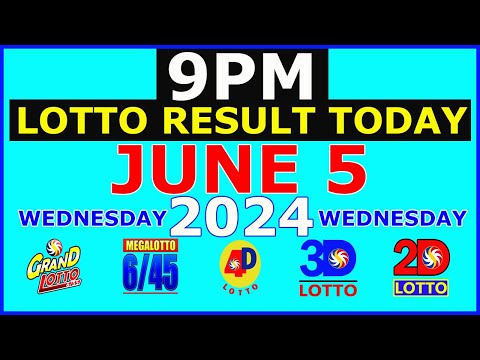 Lotto Result Today 9pm June 5 2024 (PCSO)