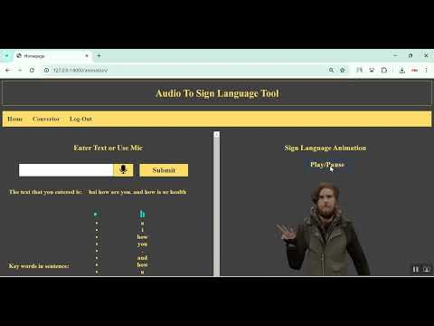 Audio to Sign Language in Python Projects