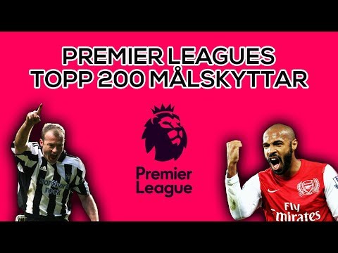 FOTBOLLSQUIZ - *TOPP 200 BÄSTA MÅLGÖRARE I PREMIER LEAGUE*