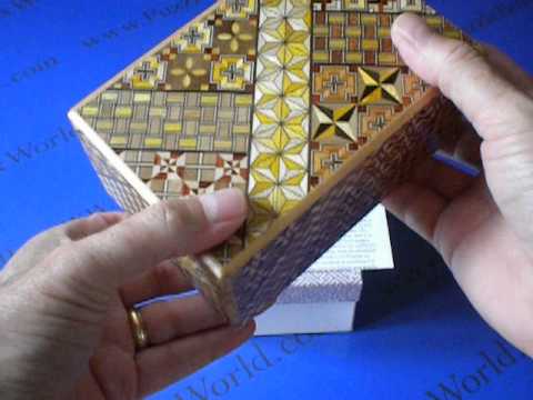 The 5 Sun 7 Step Yosegi Japanese Puzzle Box
