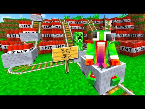 50 CRAZY WAYS TO DIE IN MINECRAFT.... WITH FRIENDS! (Minecraft Trolling)