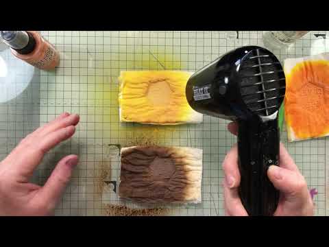 Using toilet roll cast embellishments to make a card