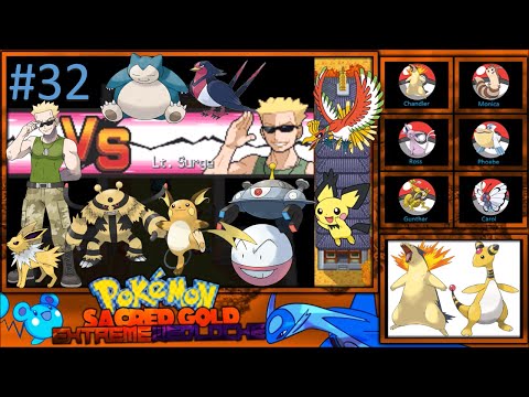 Let's Play Pokemon Sacred Gold Extreme Wedlocke:  Part 32 - Surge And The Long Route