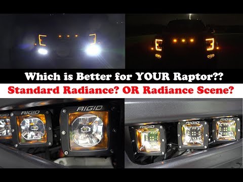 2017-2020 & 2021+ Ford Raptor Radiance VS Scene Fog Light Kit Rigid Industries Triple 2018 2019 2022