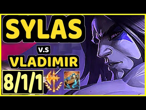WHITEKNIGHT (SYLAS) vs VLADIMIR - 8/1/1 KDA TOP GAMEPLAY - EUW Ranked GRANDMASTER