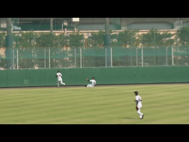 【ファーム】マリーンズ・岡大海 左中間への打球を華麗にスライディングキャッチ!!  2024年9月7日 千葉ロッテマリーンズ 対 横浜DeNAベイスターズ