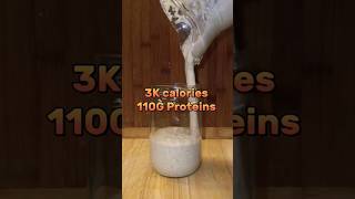 Bulking shake 3000 calories 😱 #bulk #diet  #bodybuilding