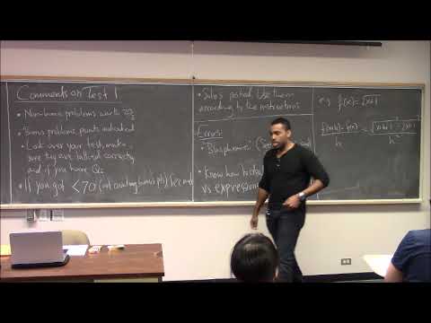 Math 195 Lecture 16 - Study advice; Comments on Test 1; Inverse Functions Conclusion