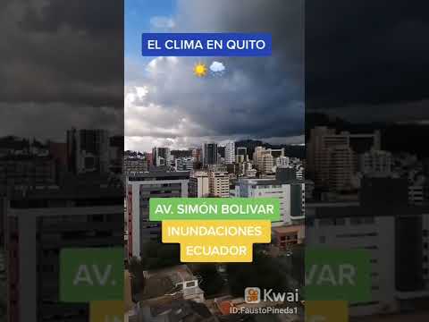 El clima en QUITO. Av. Simón Bolívar. Inundaciones en Ecuador. Desbordes de piedra, adoquines.