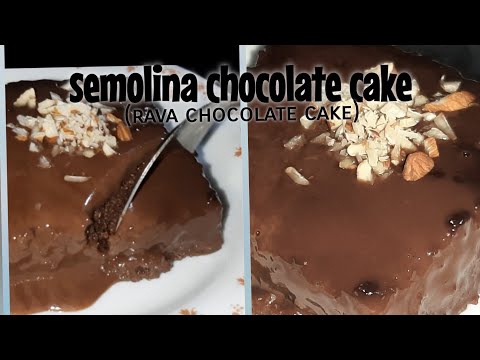 semolina chocolate cake recipe by naji. (rava cake) (rulan chocolate cake)