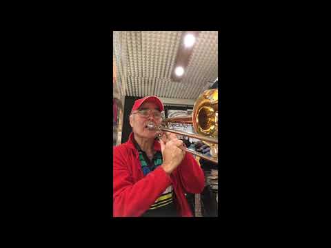 Posaune für Anfänger: Vier Töne in F-Dur.