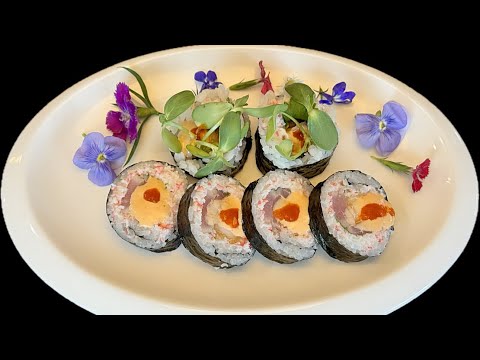 How to Make Easy Simple Quick Sushi Roll: The Lion King Roll @Leangkheng