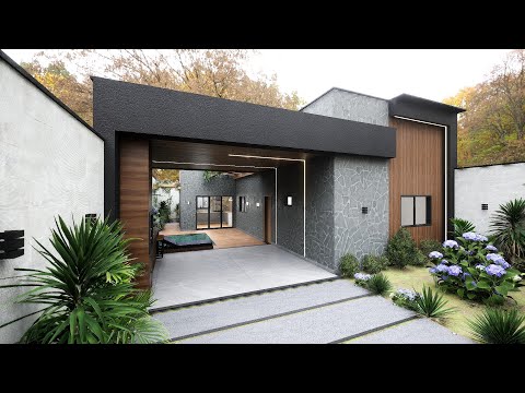 SMALL AND MODERN L-SHAPED HOUSE // 2 BEDROOMS // GROUND FLOOR - 10X20m LOT
