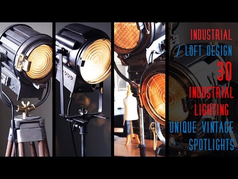 30 Industrial Lighting / Unique Vintage Spotlights