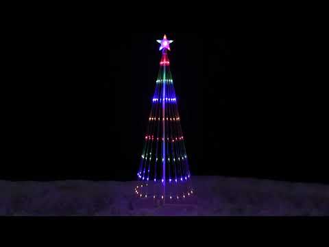 Multi-Color LED Lighted Show Cone Christmas Tree -...