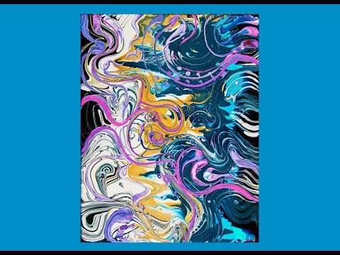 Fluid Acrylics Pouring,  Layered Colors For Using a Basting Brush#5102 -5.17.19