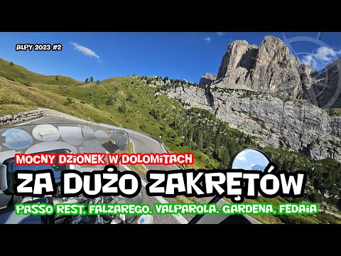 Za dużo zakrętów. Passo Rest, Falzarego, Valparola, Gardena, Fedaia | Alpy busem i motocyklem odc. 2