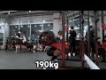 스쿼트 190kg+프레스90kg+클린120kg