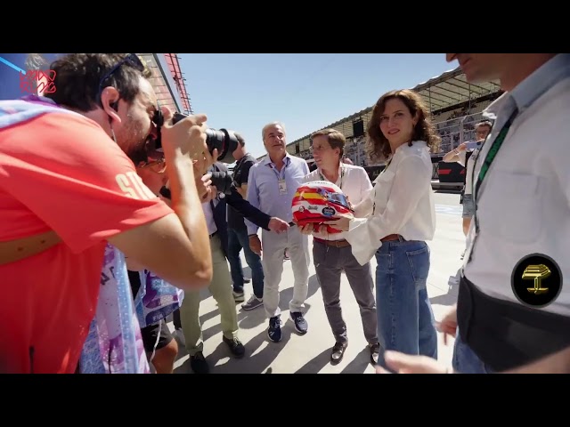 Isabel Diaz Ayuso hoy en el circuito de Madring