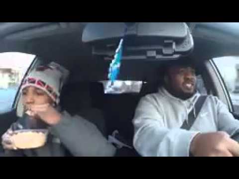 Dad goes crazy when rap song comes on in car/ father loses his mind