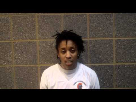 Virginia State's Samantha Edwards Talks about 200-Meter Prelim.