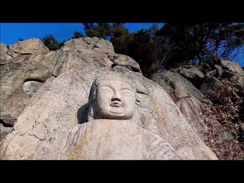 Parque Nacional de Gyeongju, distrito de Namsan, Buda Mogami e tumbas antigas visitados em 8 de janeiro de 2018