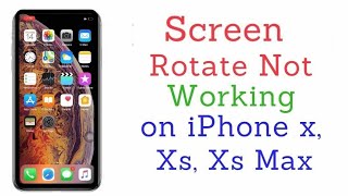 How to Fix Screen Rotate Not Working on iPhone Xs, Xs Max, Xr.