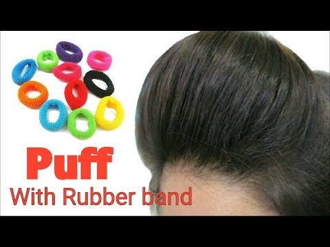 High PUFF with RUBBER BAND || Puff hairstyle with rubber band | Stylopedia Video