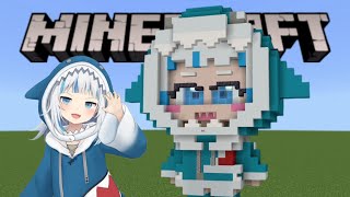 How to build Gawr Gura in Minecraft