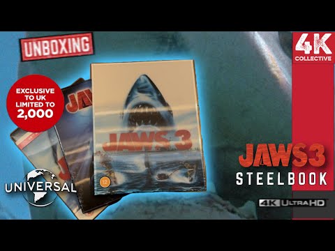 Jaws 3 4K UltraHD Blu-ray Steelbook Limited to 2000 edition unboxing