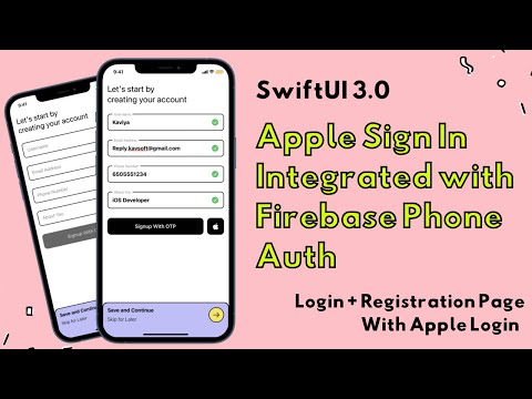 SwiftUI 3.0 Login Page + Apple Sign In Integrated With Firebase Phone Auth - Apple Login - Xcode 13