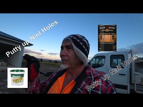 Stain door putty and look around at the progress in this new home.