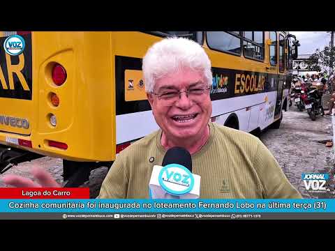 Prefeito Zé Luiz sobre inauguração da Cozinha comunitária em Lagoa do Carro